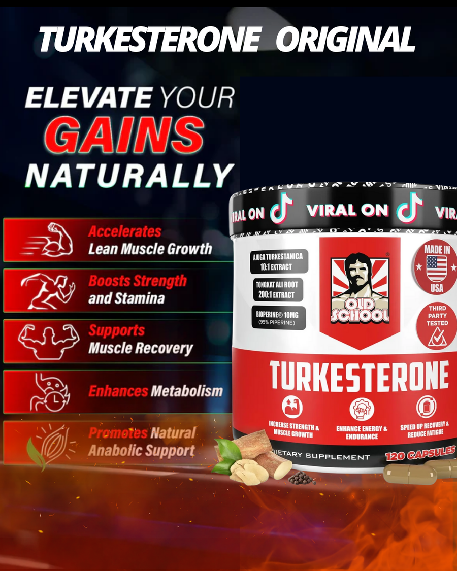 TURKESTERONE PRO OLD SCHOOL ORIGINAL - Potencia tu fuerza y Masculinidad.